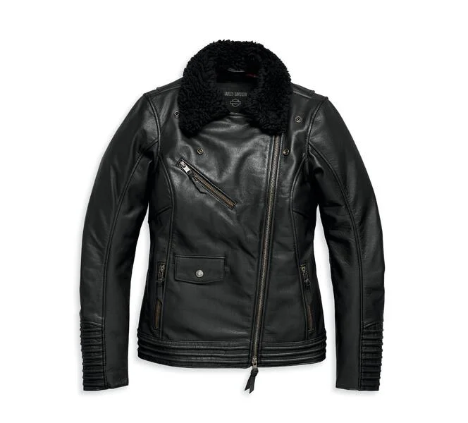 Ladie's Maverick Leather Jacket Satin Jacket Silk Jacket Chiffon Jacket