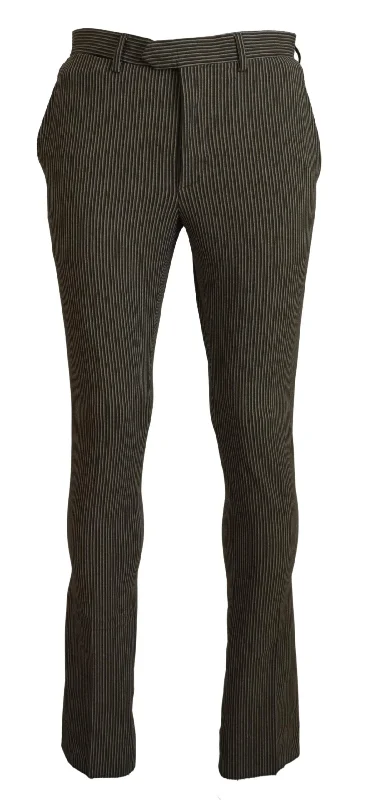 Elegant Multicolor Pure Cotton Trousers Trousers Essential Wardrobe