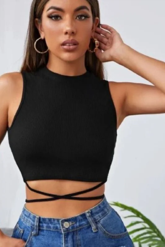 Not Late Black Crop Top Summer Crop Top Casual Short Sleeve