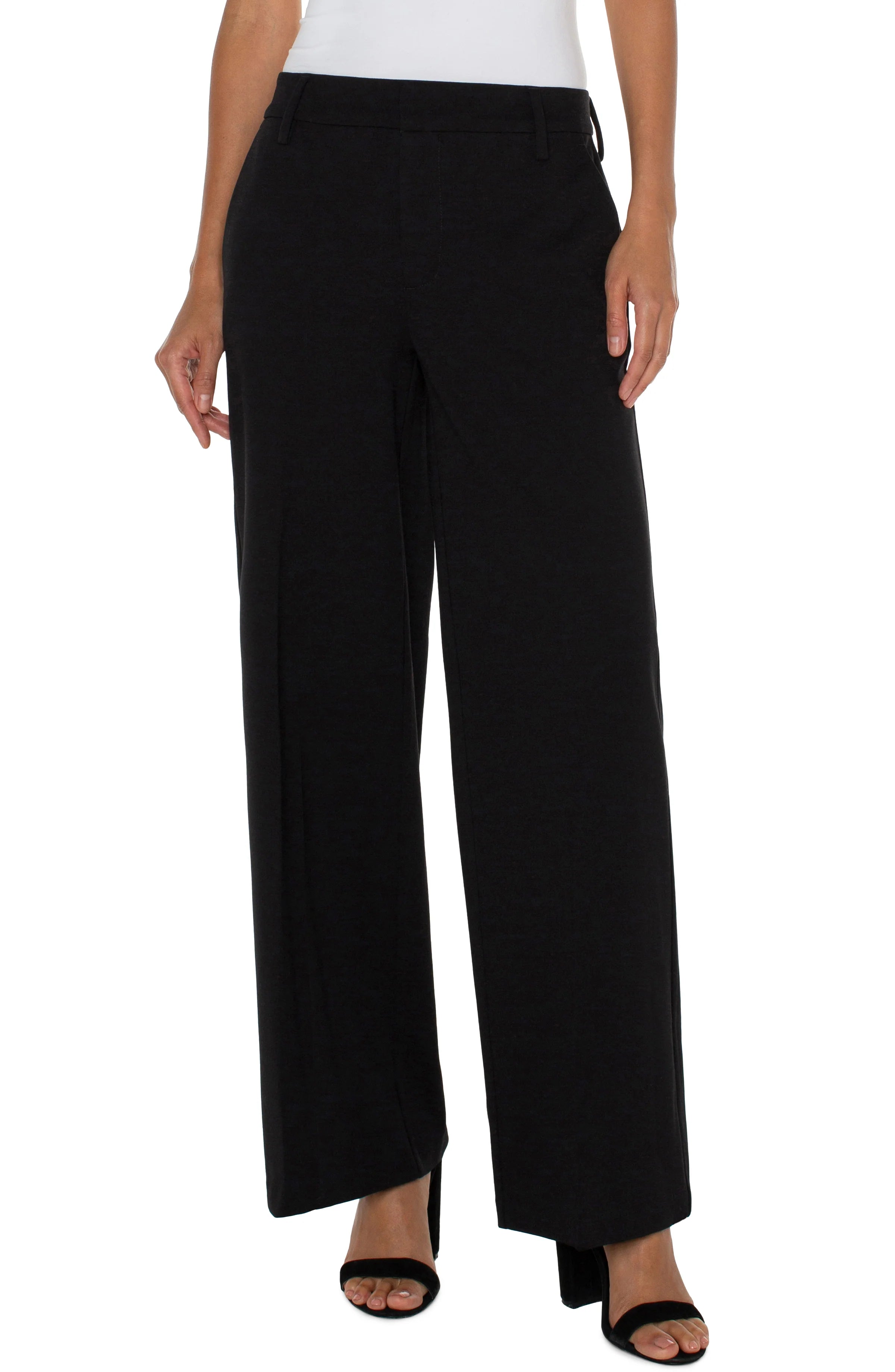 Kelsey Wide Leg Trouser | Black Trousers Bootcut Casual