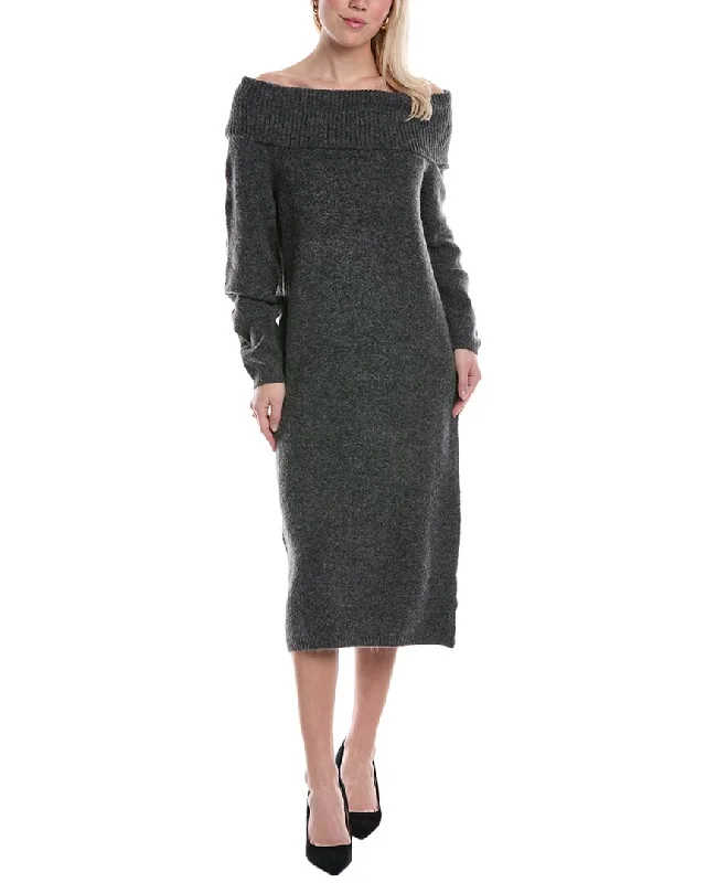 ANNA KAY Lorelle Cashmere-Blend Sweaterdress Chenille Brocade Lace