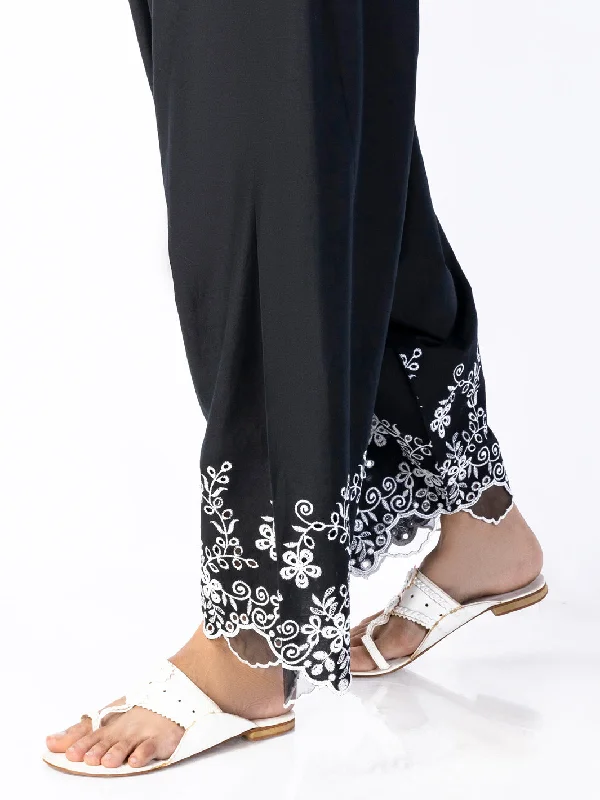 Black Cambric Trousers - AL-T-680 Trousers Satin Smooth