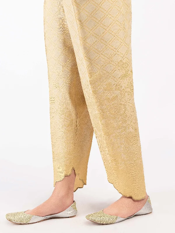 Asymmetric Jacquard Trousers Trousers Floral Bohemian