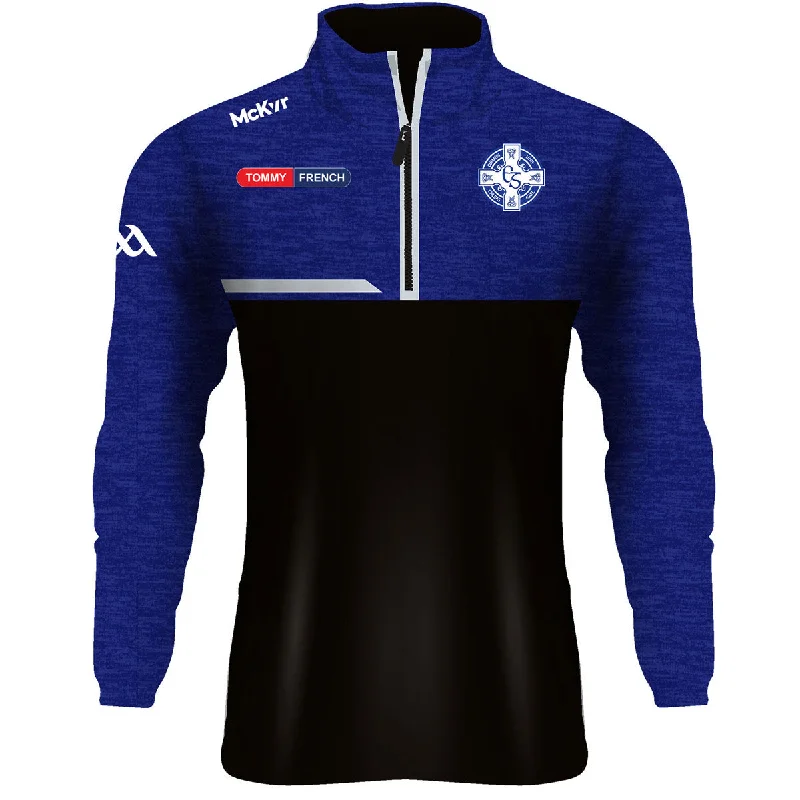 Mc Keever Clan Na Gael CLG Speed 1/4 Zip Jacket - Youth - Black/Royal Striped Jacket Polka Dot Jacket Floral Jacket