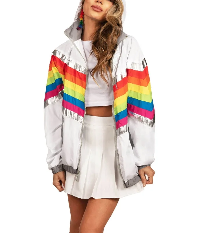 Rainbow Pro Windbreaker Jacket Faux Fur Jacket Real Fur Jacket Shearling Jacket
