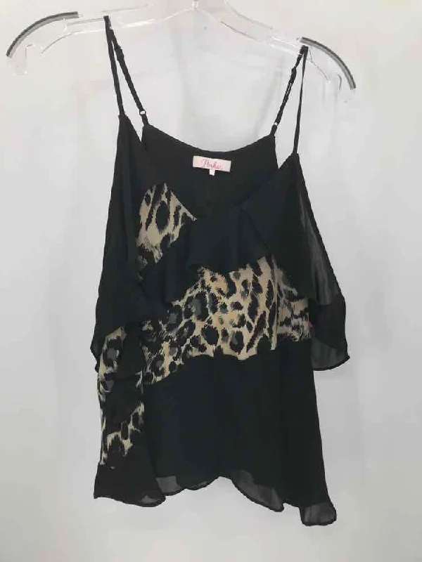 Pre-Owned Parker Black Size Small Printed Tank Top flowy tank top