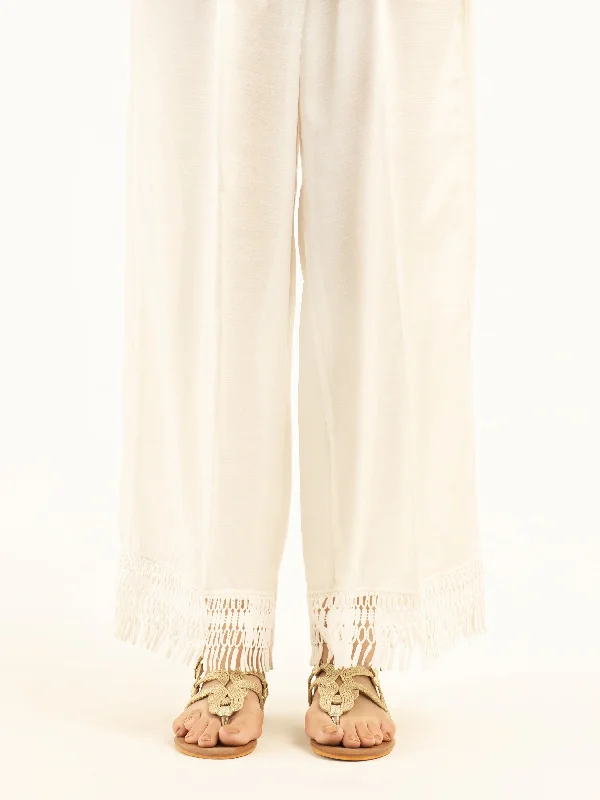 Laced Silk Trousers Trousers Fall Fleece