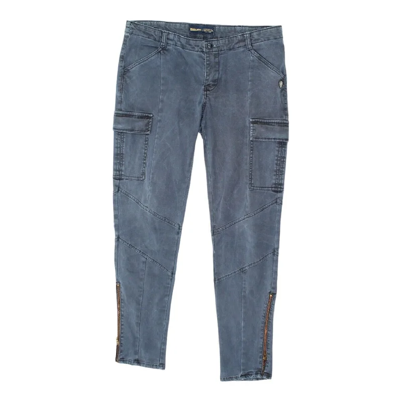 Blauer Womens Navy Blue Low Rise Skinny Cargo Trousers | Vintage Denim Jeans VTG Trousers Polka Dot Cute Blauer Womens Navy Blue Low Rise Skinny Cargo Trousers | Vintage Denim Jeans VTG Trousers Polka Dot Cute