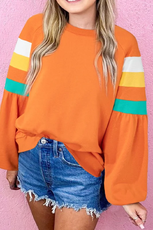 Hazel Blues® | Color Block Round Neck Long Sleeve Sweatshirt Hoodie with V-Neck Classic Versatile Hazel Blues® | Color Block Round Neck Long Sleeve Sweatshirt Hoodie with V-Neck Classic Versatile