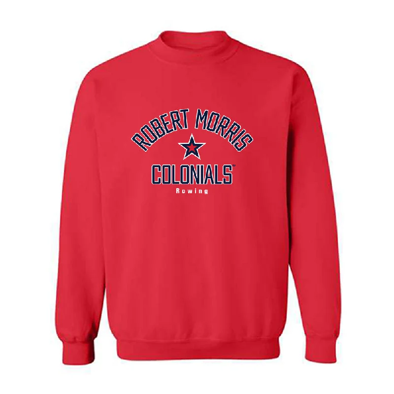 Robert Morris - NCAA Women's Rowing : Sarah Naylor - Classic Shersey Crewneck Sweatshirt Hoodie with Stripes Bold Sporty