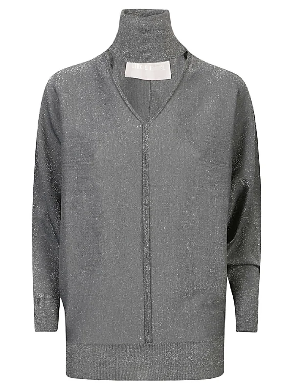 Circus Hotel Women's Sweaters Grey Chenille Blend Fleece Blend Nylon Blend