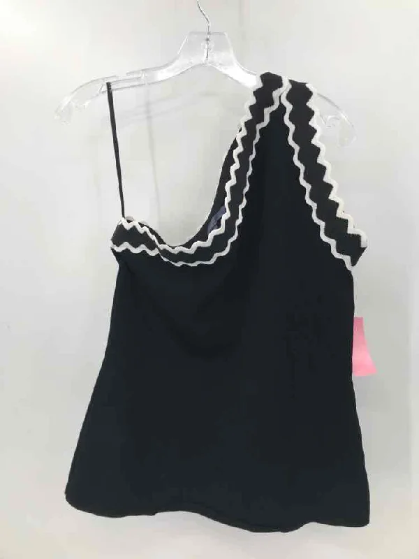 Pre-Owned Rachel Roy Black Size XL Tank Top striped tank top