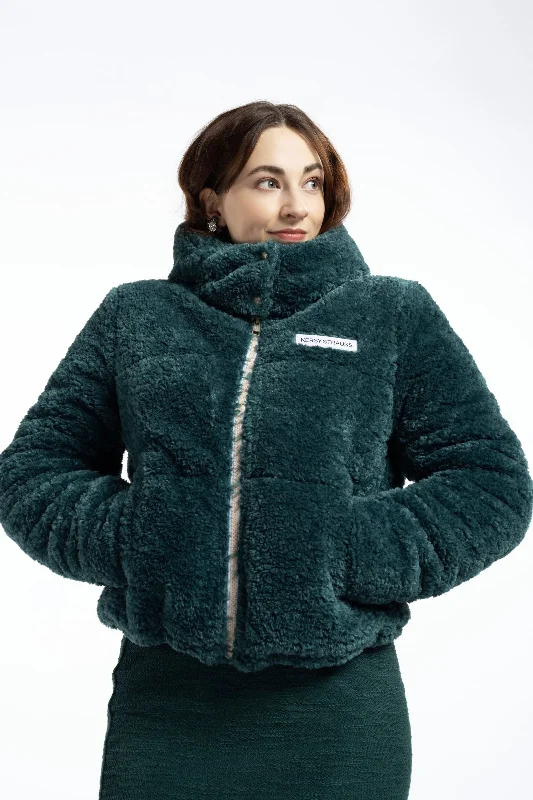 KERSY Studio Teddy Jacket One-Shoulder Jacket Off-the-Shoulder Jacket Asymmetrical Jacket KERSY Studio Teddy Jacket One-Shoulder Jacket Off-the-Shoulder Jacket Asymmetrical Jacket