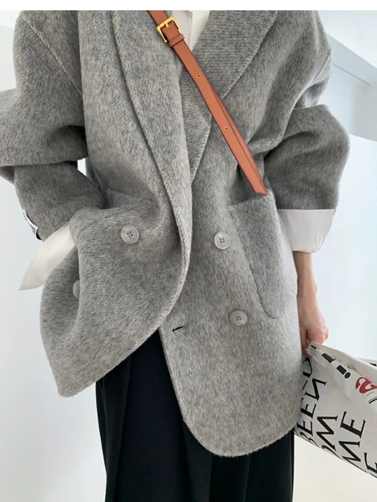 Advbridge Double-sided Cashmere Coat Long Wool Thickened Suit Style Thickened Loose Wool Jacket Coat for Women Nylon Jacket Polyester Jacket Spandex Jacket Advbridge Double-sided Cashmere Coat Long Wool Thickened Suit Style Thickened Loose Wool Jacket Coat for Women Nylon Jacket Polyester Jacket Spandex Jacket