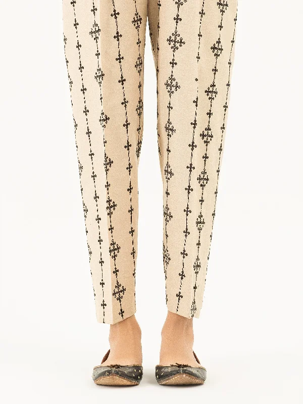 Embroidered Winter Cotton Trousers(Pret) Trousers sophisticated sleek