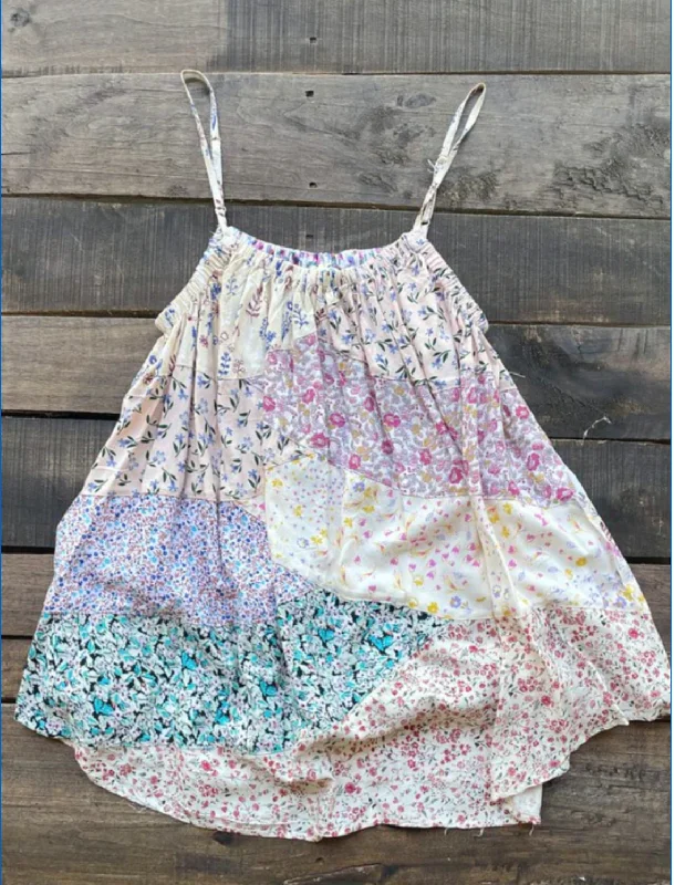 Patchwork Dreams Tank or Mini Skirt sage tank top