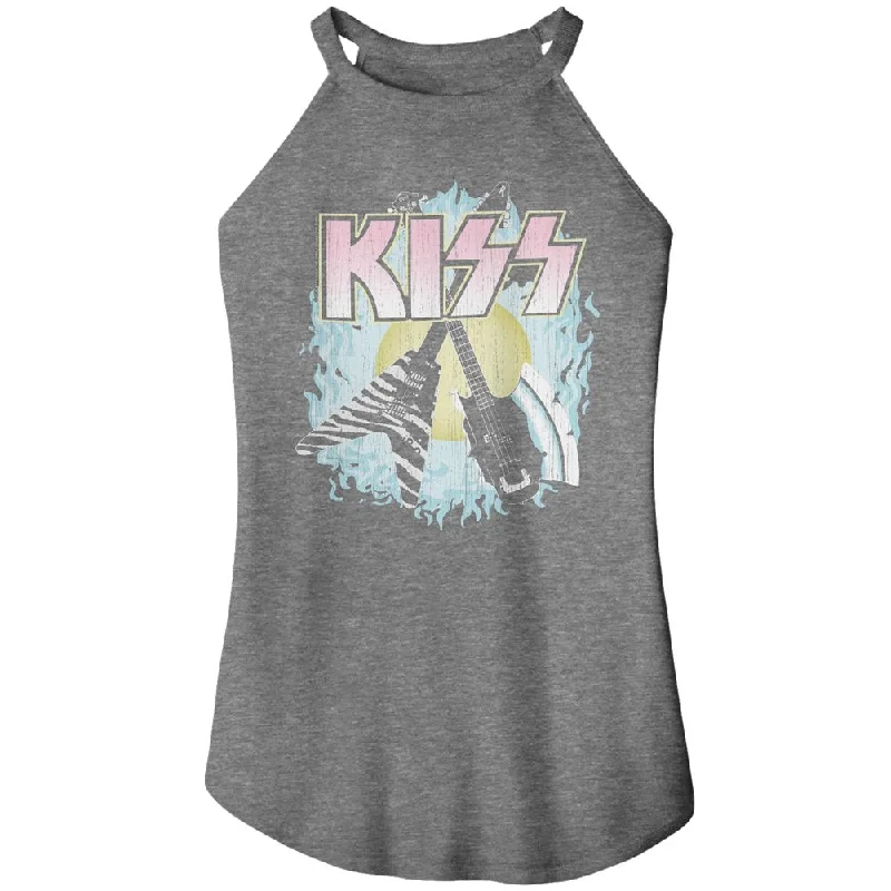 KISS Rocker Tank, Two Guitars sleep tank top