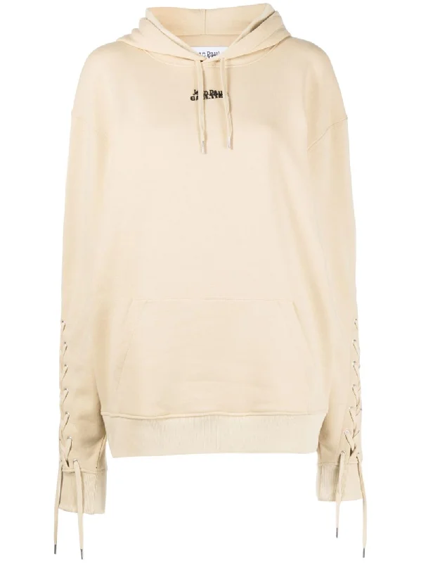 Jean Paul Gaultier Women's Sweaters Beige Nylon Fabric Polyester Fabric Spandex Fabric