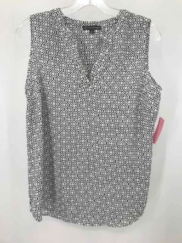 Pre-Owned Adrianna Papell White Size Small Printed Tank Top fitness tank top