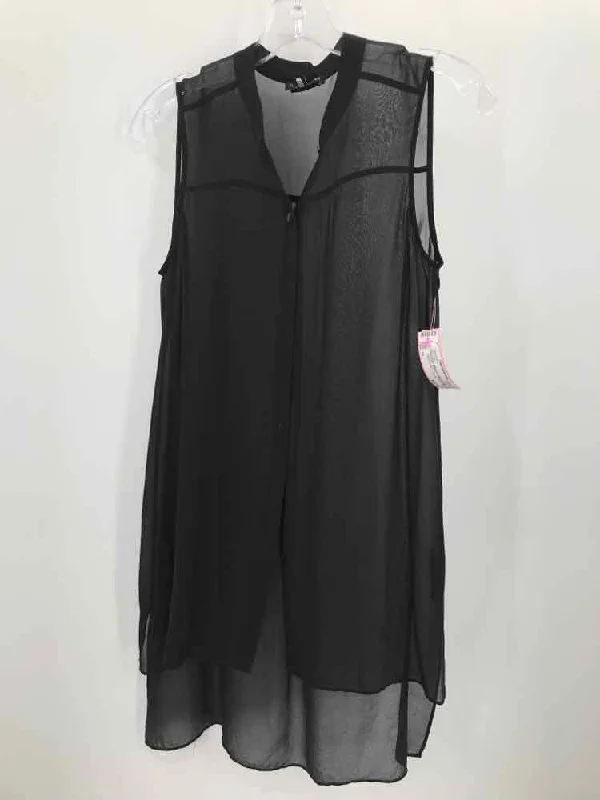 Pre-Owned Eileen Fisher Black Size XS Tank Top peekaboo tank top