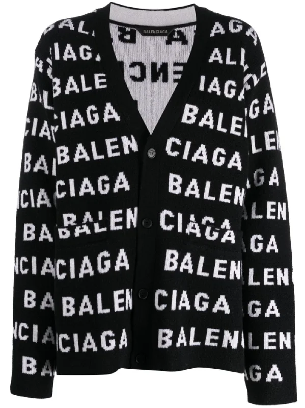 Balenciaga Women's Sweaters Black Fitted Loose Oversized