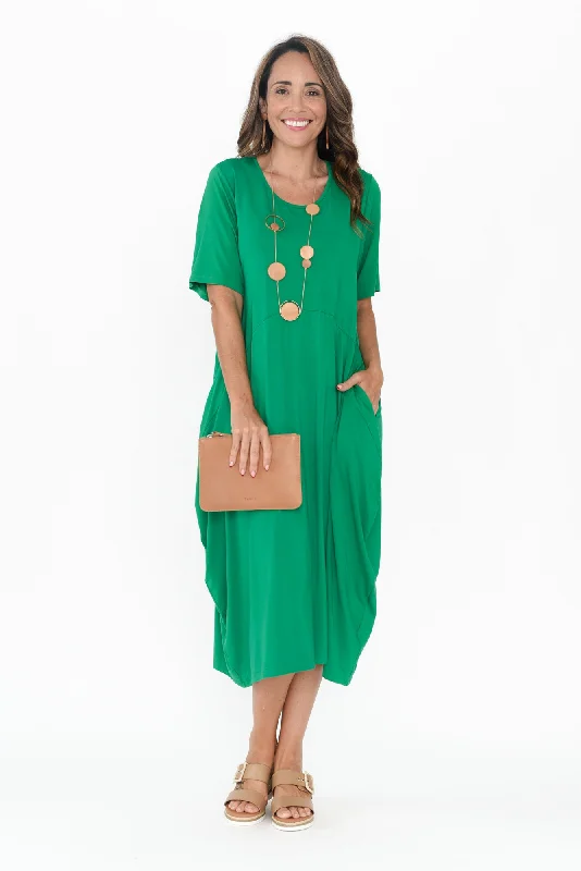 Samiya Green Bamboo Dress