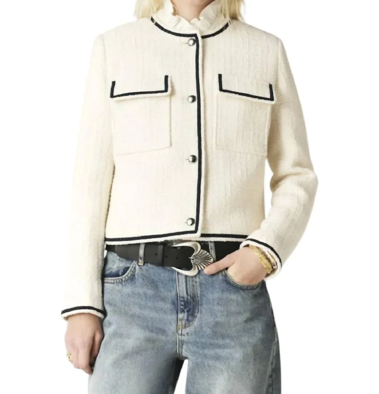 Raoul Jacket In Off-White Fleece Jacket Down Jacket Feather Jacket