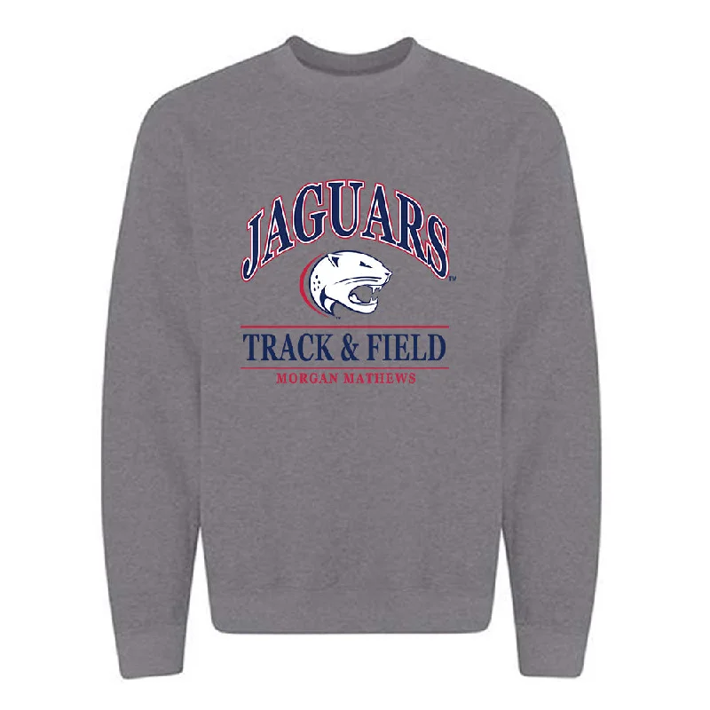 South Alabama - NCAA Women's Track & Field : Morgan Mathews - Classic Fashion Shersey Crewneck Sweatshirt Hoodie with Hem Drawcord Adjustable Customizable