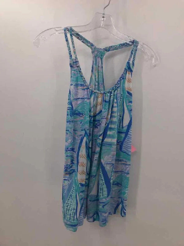 Pre-Owned Lilly Pulitzer Blue Size Small Tank Top lavender tank top