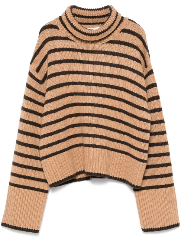 Lisa Yang Women's Sweaters Beige Toggled Drawstring Belted