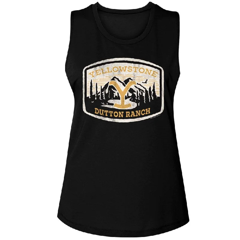 YELLOWSTONE Tank Top, Yellowstone Dutton Ranch Patch bold tank top