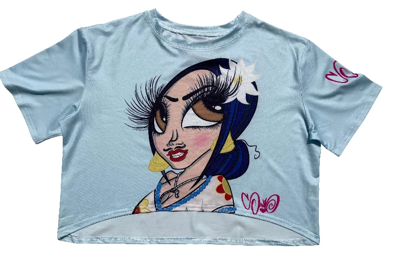 Frida Crop Top Chenille Brocade Lace