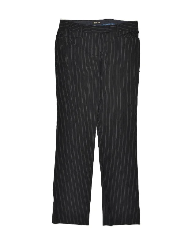 MASSIMO DUTTI Womens Straight Suit Trousers EU 40 Medium W30 L34 Black Trousers sophisticated sleek