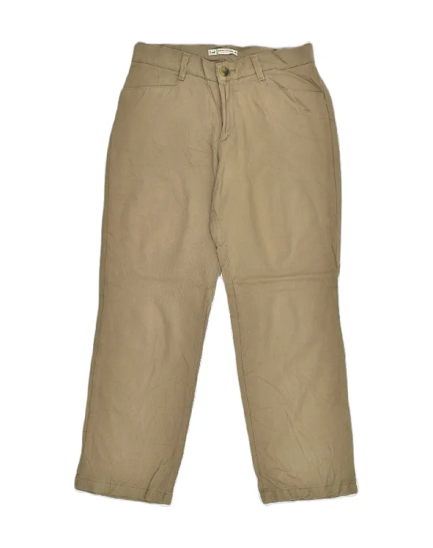 LEE Womens Short Straight Casual Trousers US 10 Large W30 L28 Brown Cotton Trousers Top Rated LEE Womens Short Straight Casual Trousers US 10 Large W30 L28 Brown Cotton Trousers Top Rated