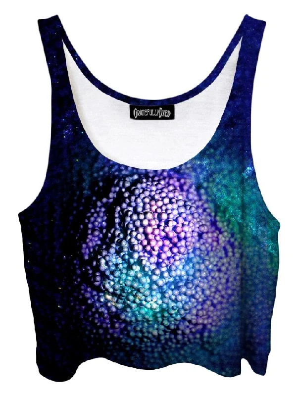 Dots Psychedelic Bubble Galaxy Crop Top Knit Fabric Woven Fabric Fleece Fabric