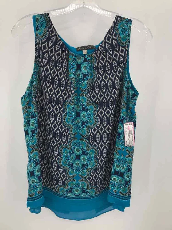 Pre-Owned Rose & Olive Blue Size Medium Tank Top strapless tank top
