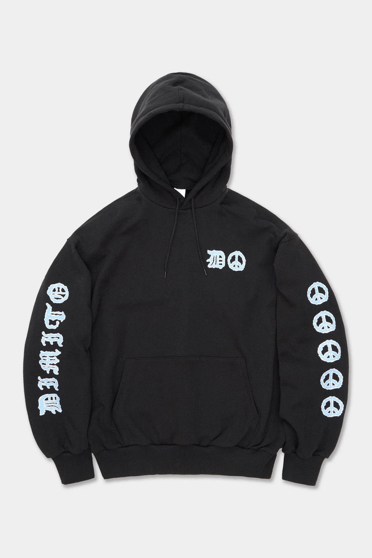 Peace Hoodie Hoodie with Hem Frayed Vintage Worn