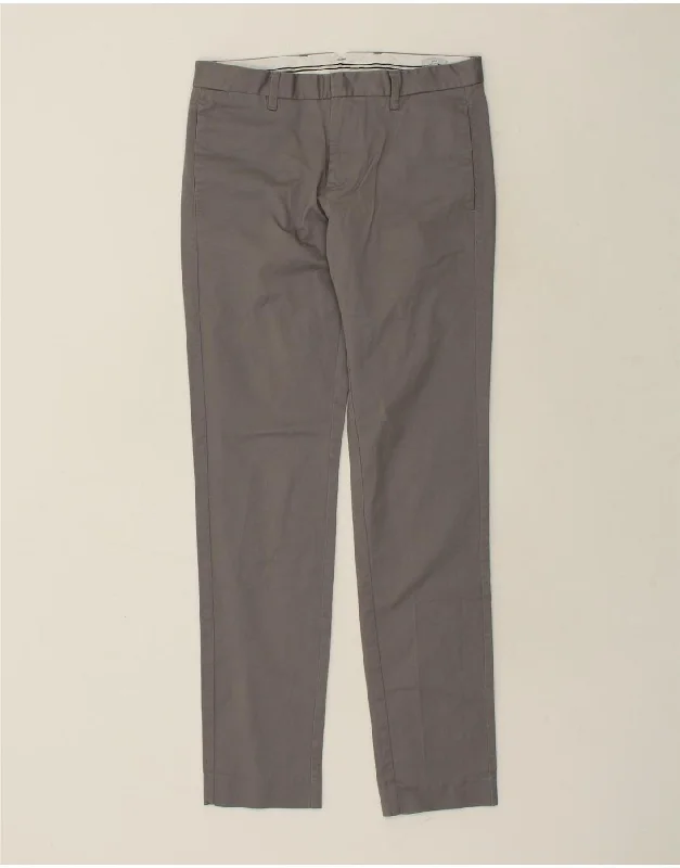 JULES Womens Slim Chino Trousers EU 38 Medium W31 L32 Grey Cotton Trousers Flared Retro