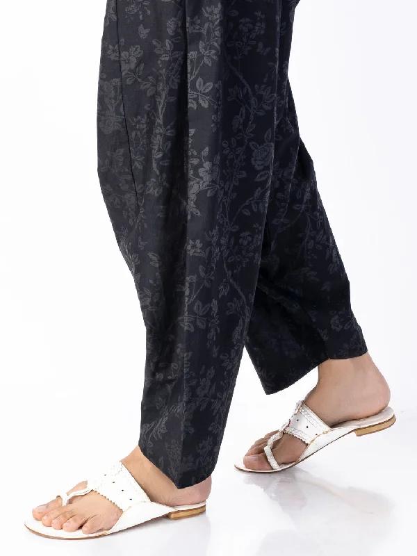 Black Cambric Trousers - AL-T-690 Trousers Low Rise Relaxed