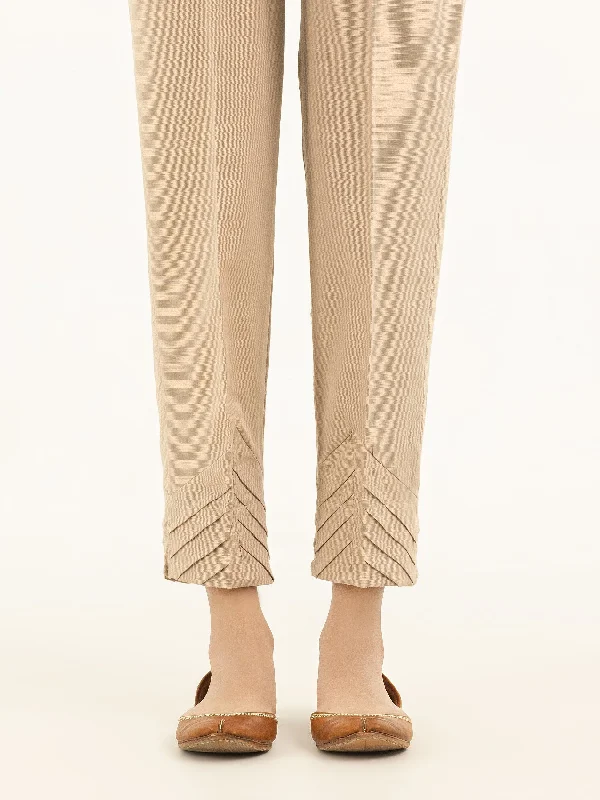 Pleated Khaddar Trousers Trousers Fleece Cozy