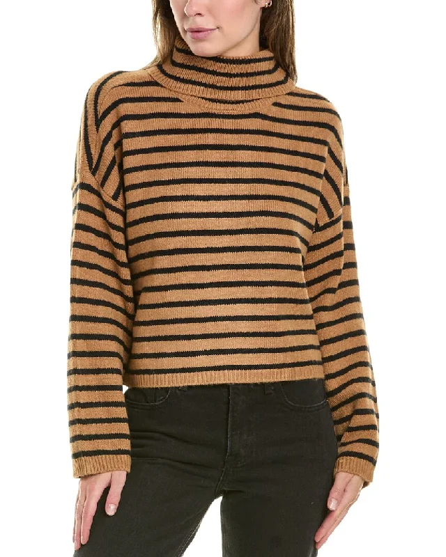 Design History Turtleneck Sweater Ribbed Striped Patterned