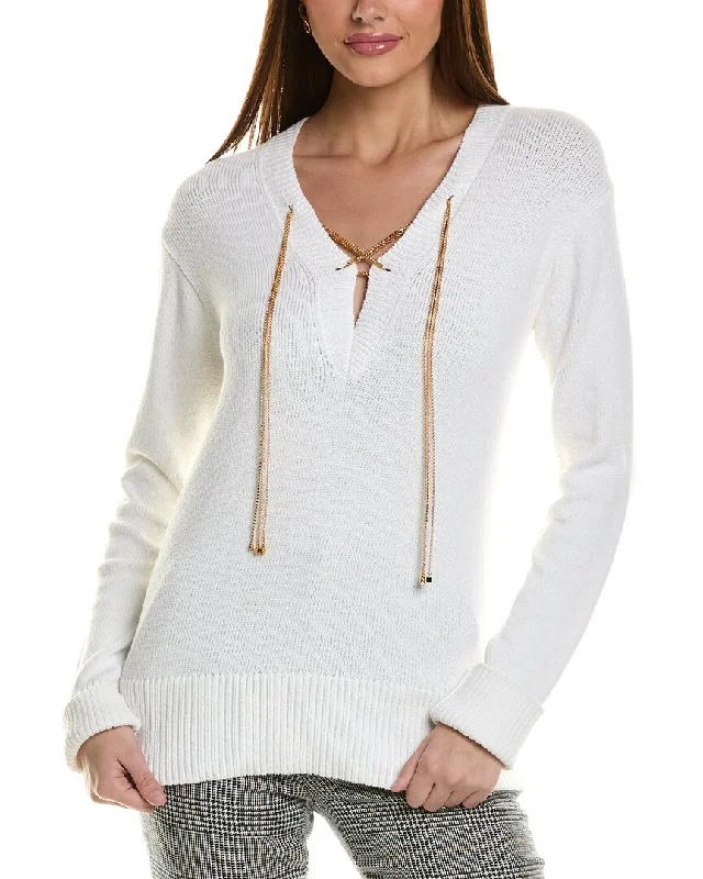 St. John Sweater Embroidered Appliqued Beaded