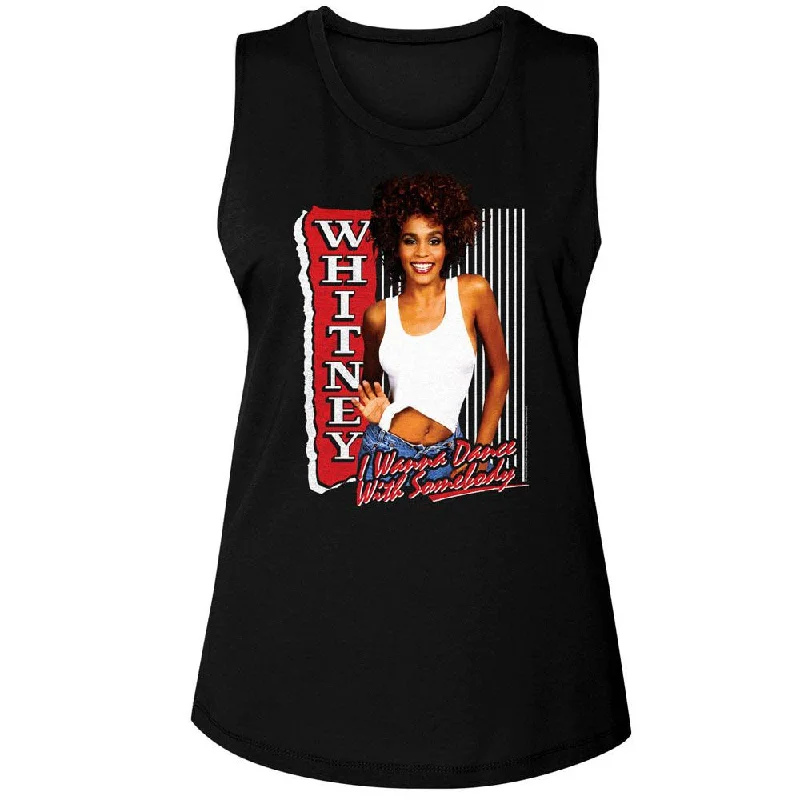 Women Exclusive WHITNEY HOUSTON TANK, Wanna Dance bright tank top