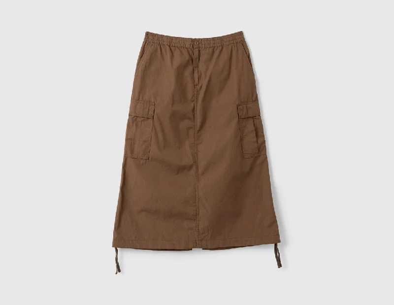 Carhartt WIP Women's Cargo Skirt Long / Chocolate chiffon skirt airy