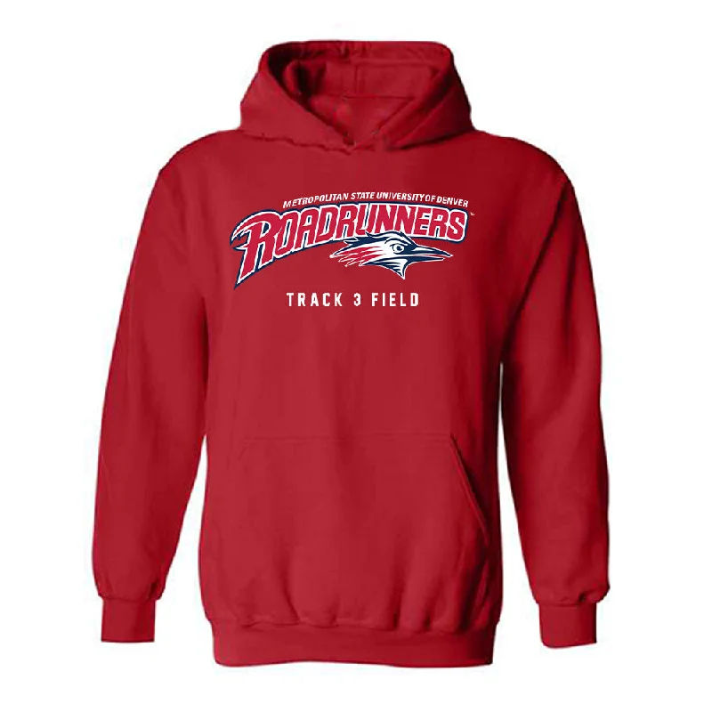 MSU Denver - NCAA Women's Track & Field : Maranda Rodgers - Hooded Sweatshirt Hoodie with Hem Drawcord Adjustable Customizable