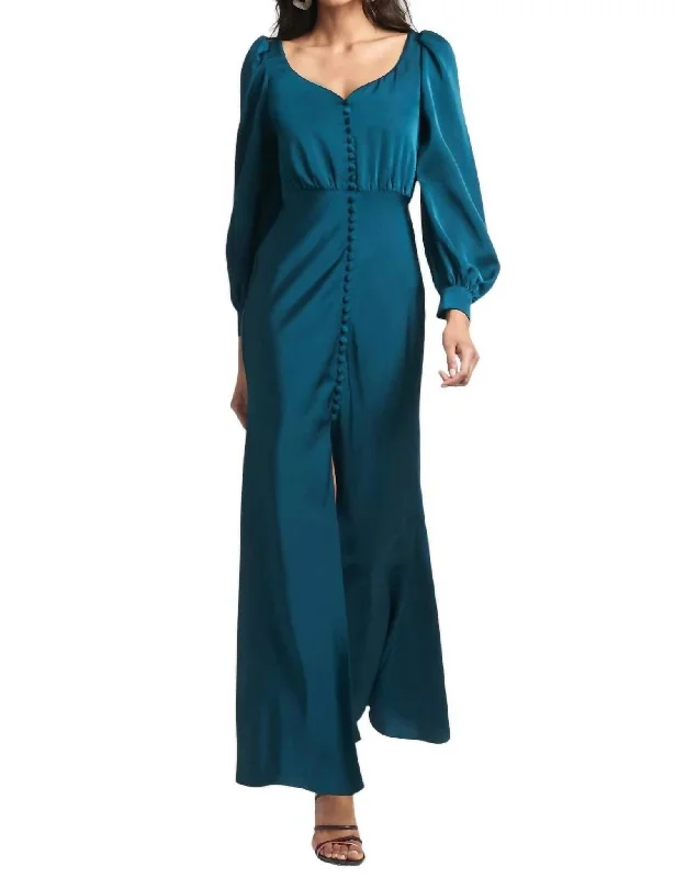 Amy Dress In Bottle Green