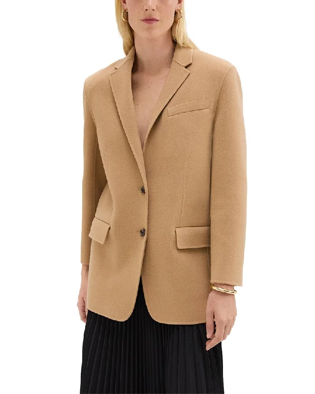 Theory Oversized Wool & Cashmere-Blend Tailor Jacket Fitted Jacket Loose Jacket Oversized Jacket