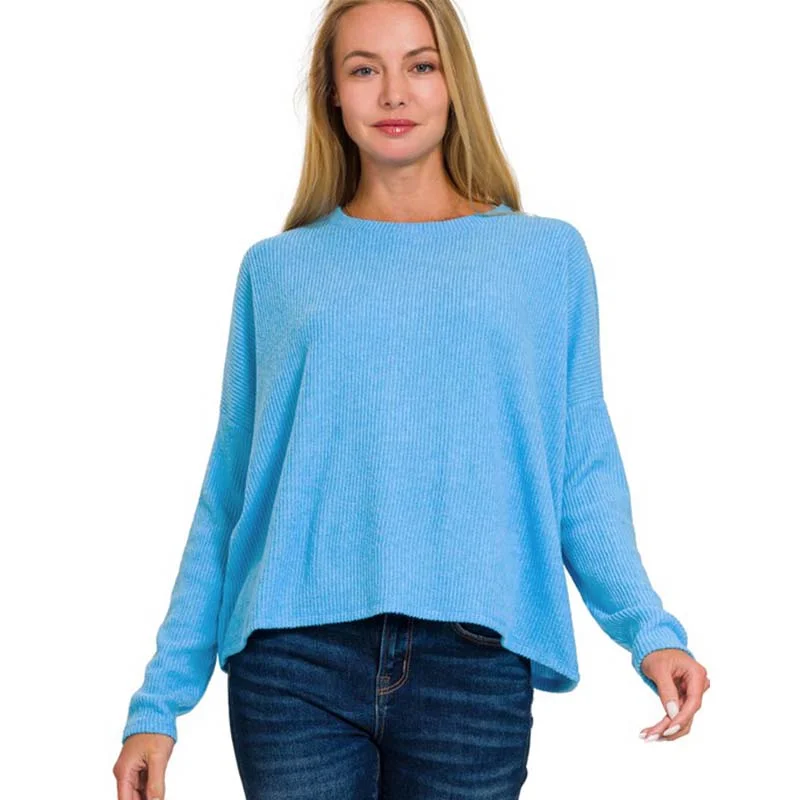 Boxy Cut and Sew Hatchi Sweater Thin Thick Dense