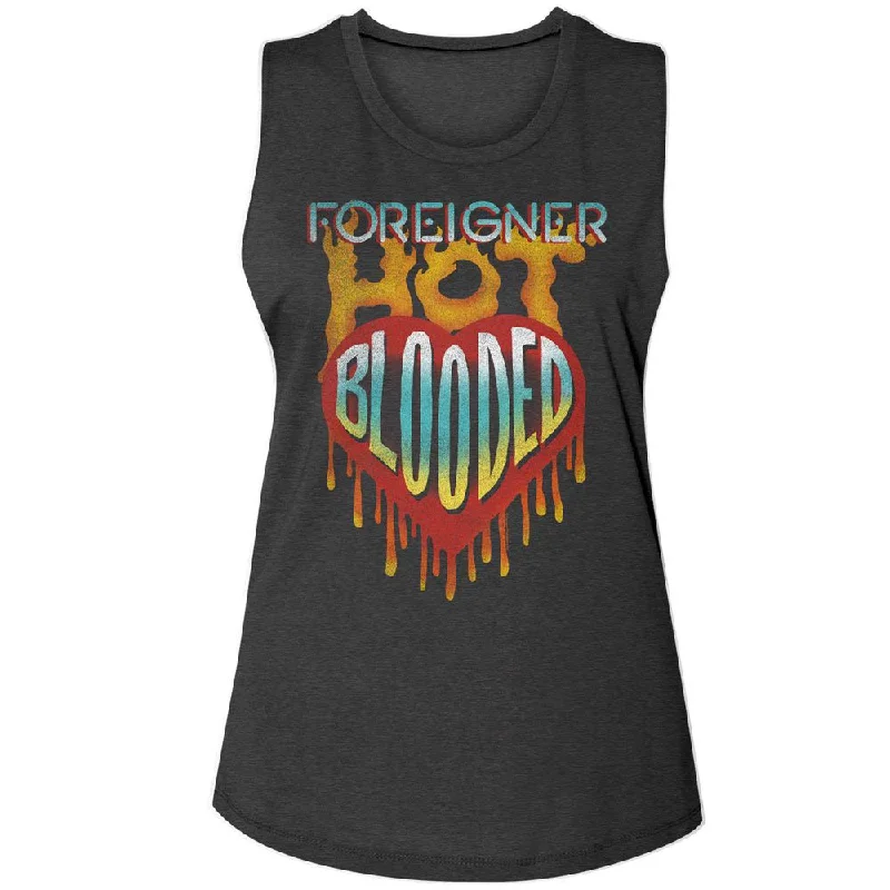 FOREIGNER Eye-Catching Muscle Tank for Women, Hot Blooded basic tank top