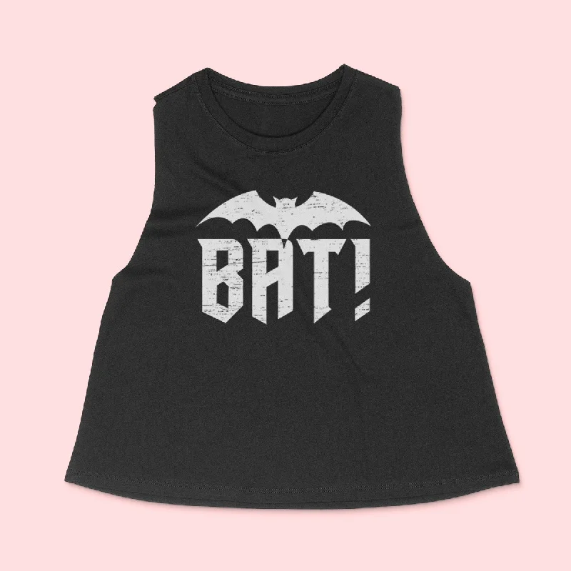 BAT Women's Racerback Cropped Tank sleep tank top